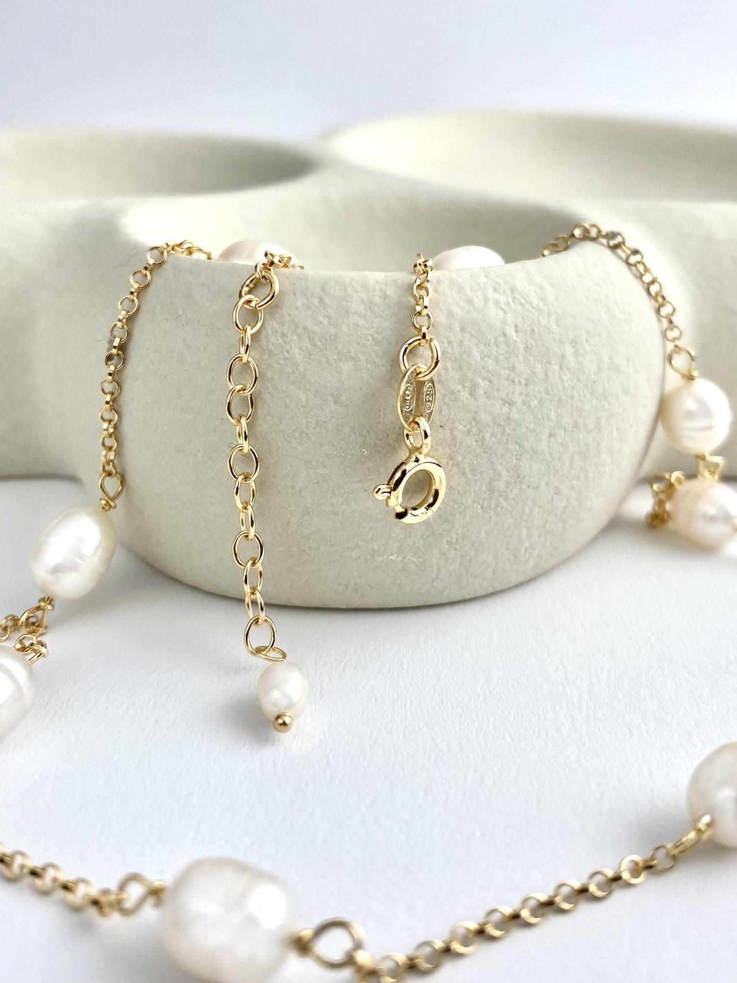 Aarteeni-korusetti, helmi, kullattu hopea