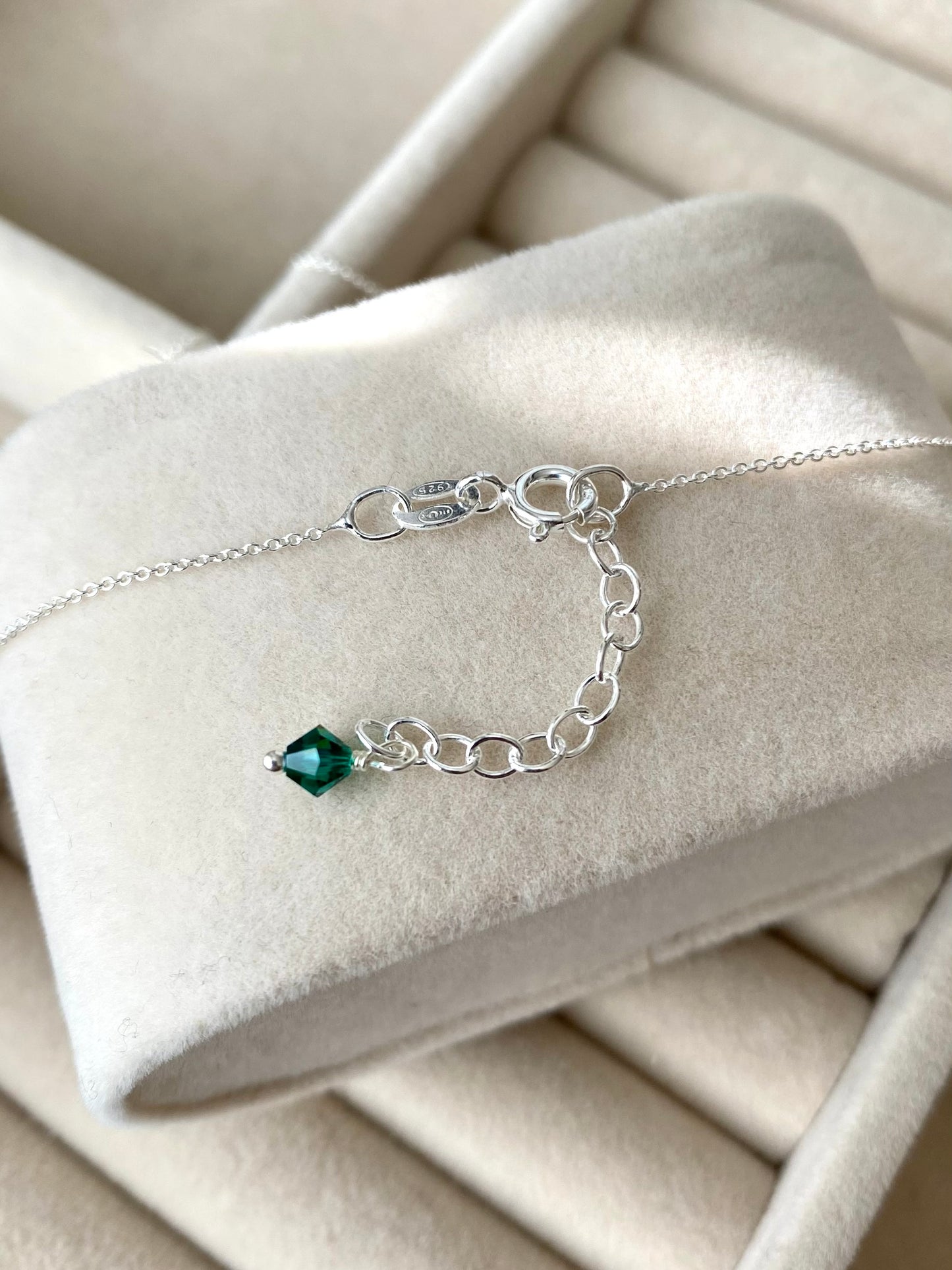 Soolorengas-kaulakoru, vihreä, hopea