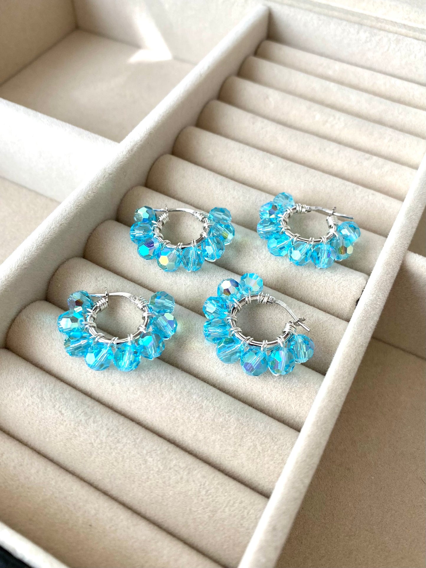 Pikkurenkaat & Keidas -korusetti, turkoosi, hopea