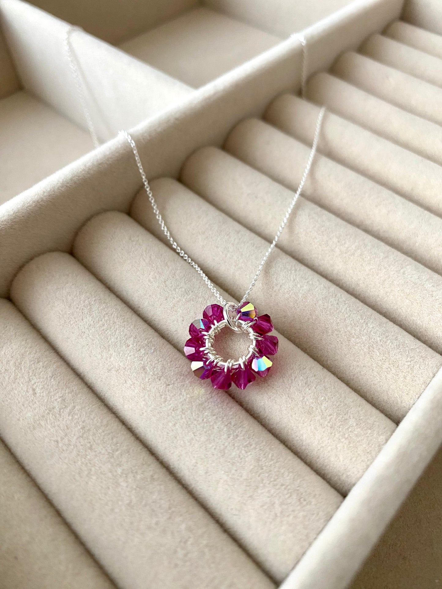 Tuplarenkaat & Soolorengas -korusetti, vaaleanpunainen, hopea