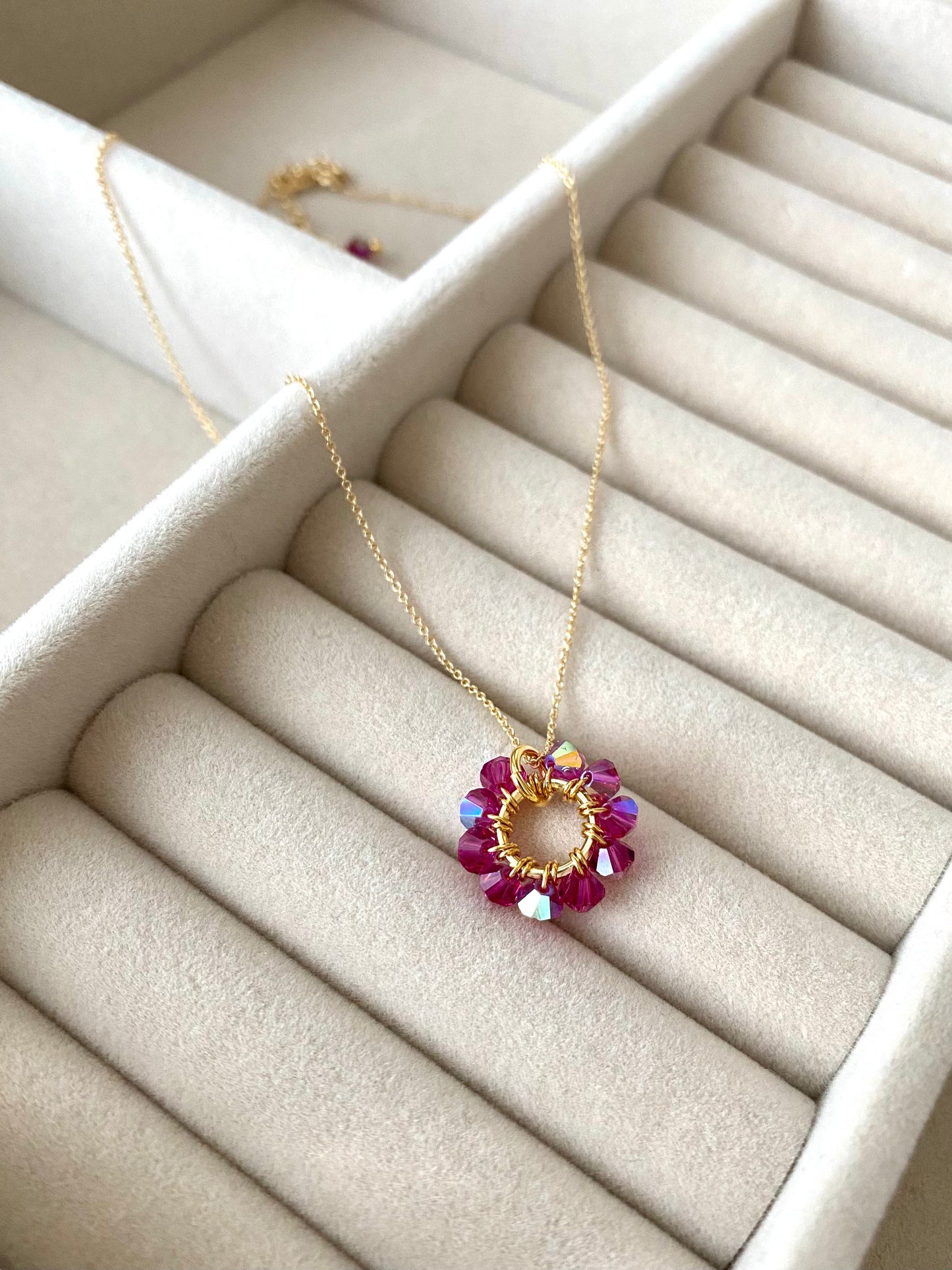 Tuplarenkaat & Soolorengas -korusetti, vaaleanpunainen, kullattu hopea