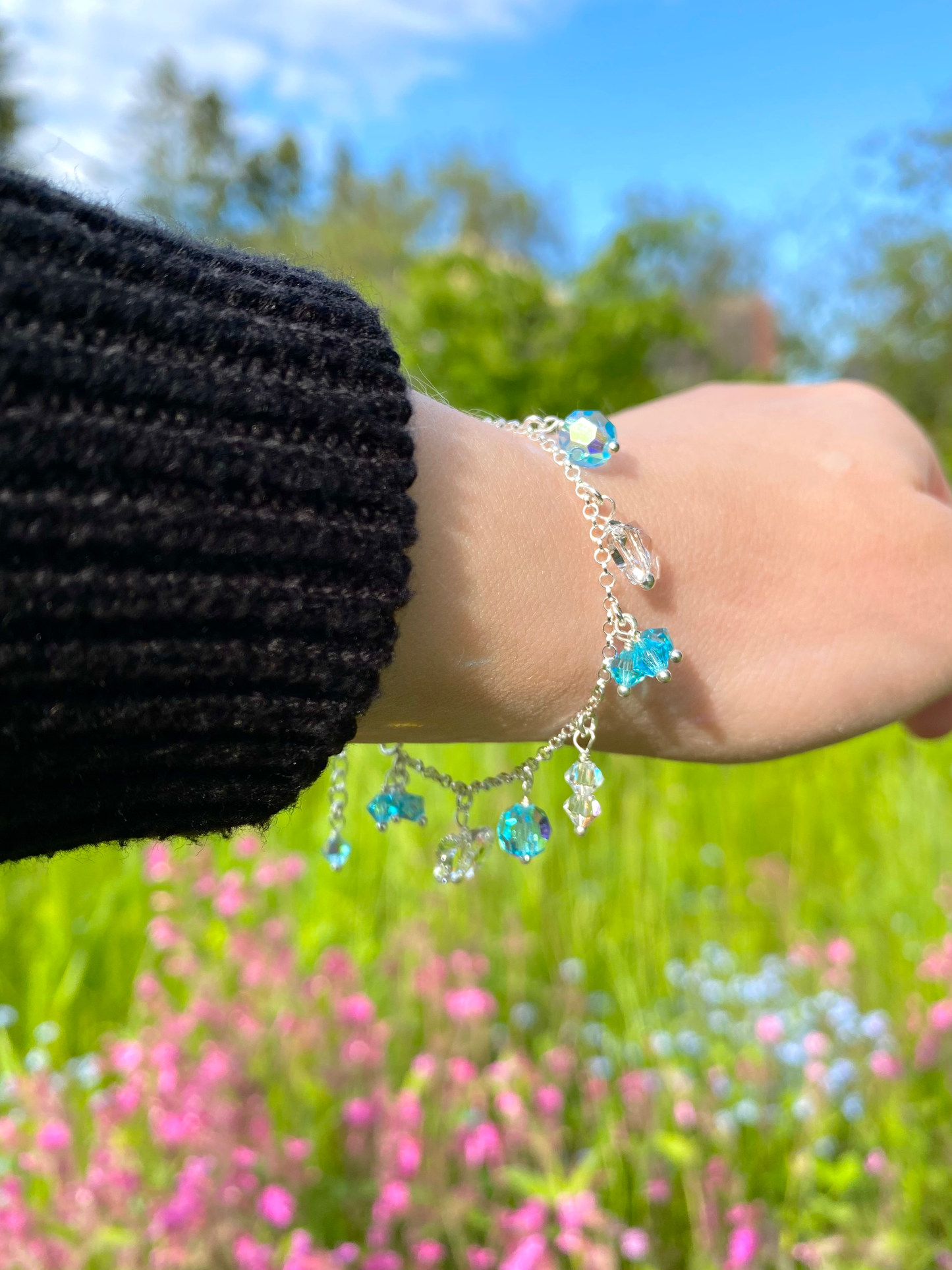 Pikkurenkaat & Keidas -korusetti, turkoosi, hopea