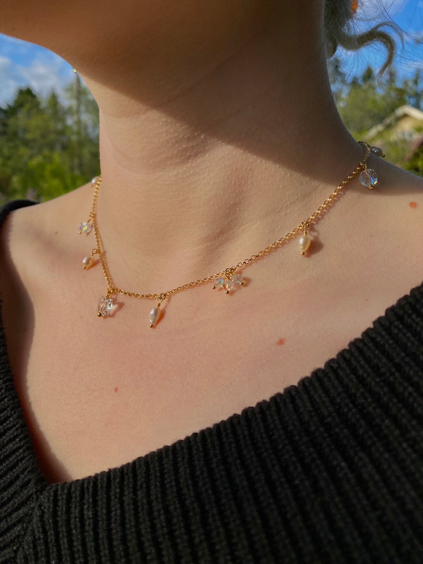 Keskikesä & Mini Mini -korusetti, kullattu hopea