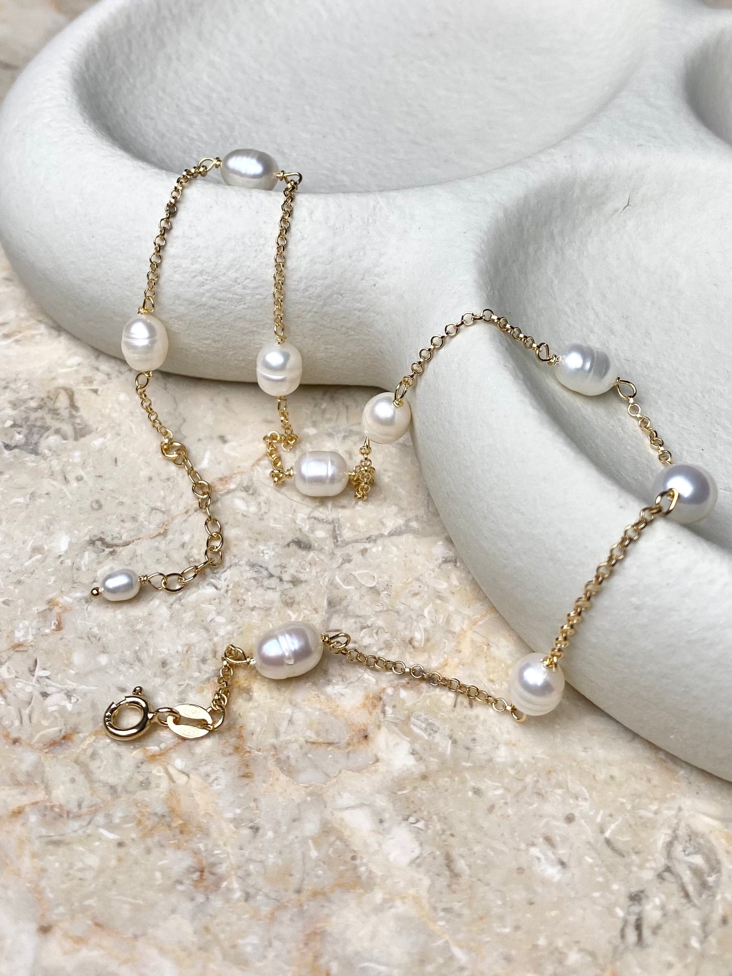 Aarteeni-kaulakoru, helmi, kullattu hopea