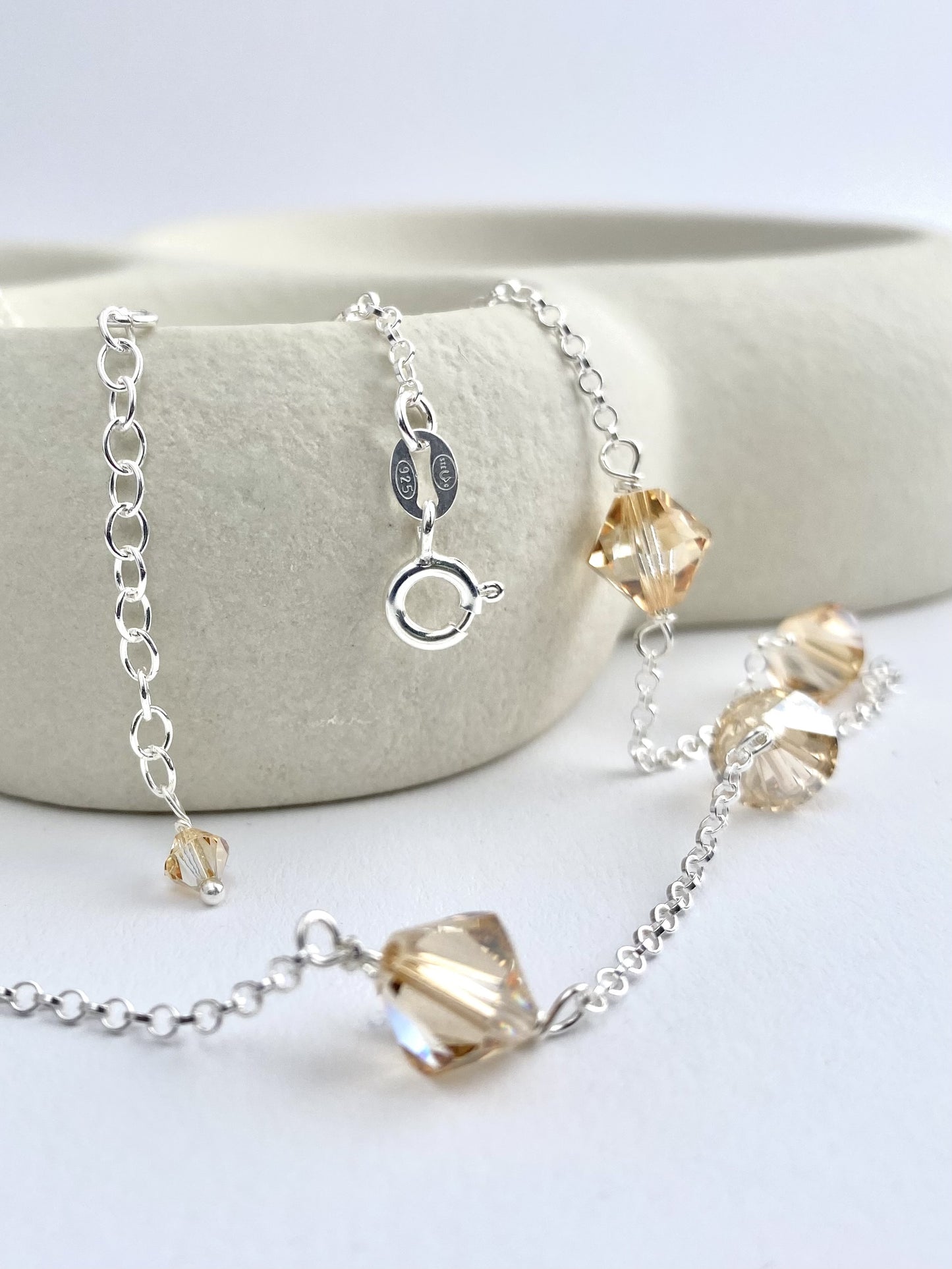 Aarteeni-korusetti, beige, hopea