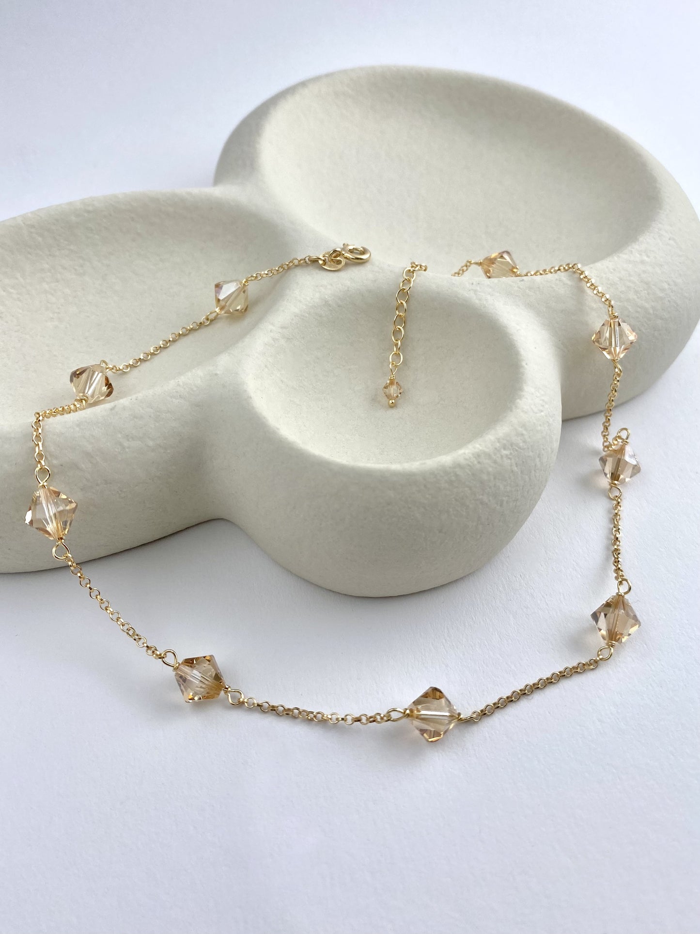 Aarteeni-korusetti, beige, kullattu hopea