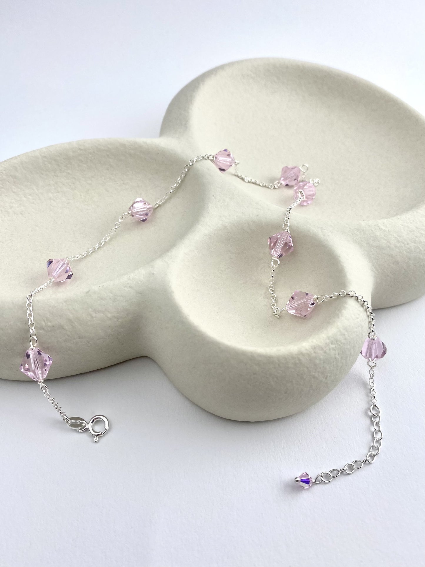 Aarteeni-korusetti, vaaleanpunainen, hopea