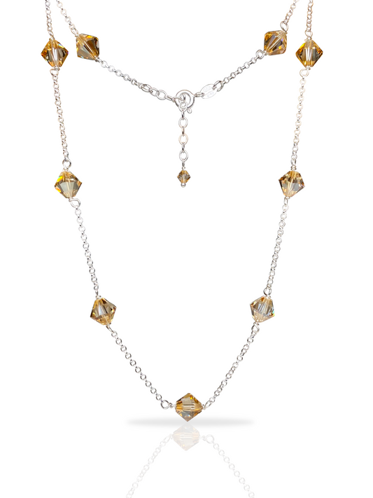 Aarteeni-kaulakoru, beige, hopea