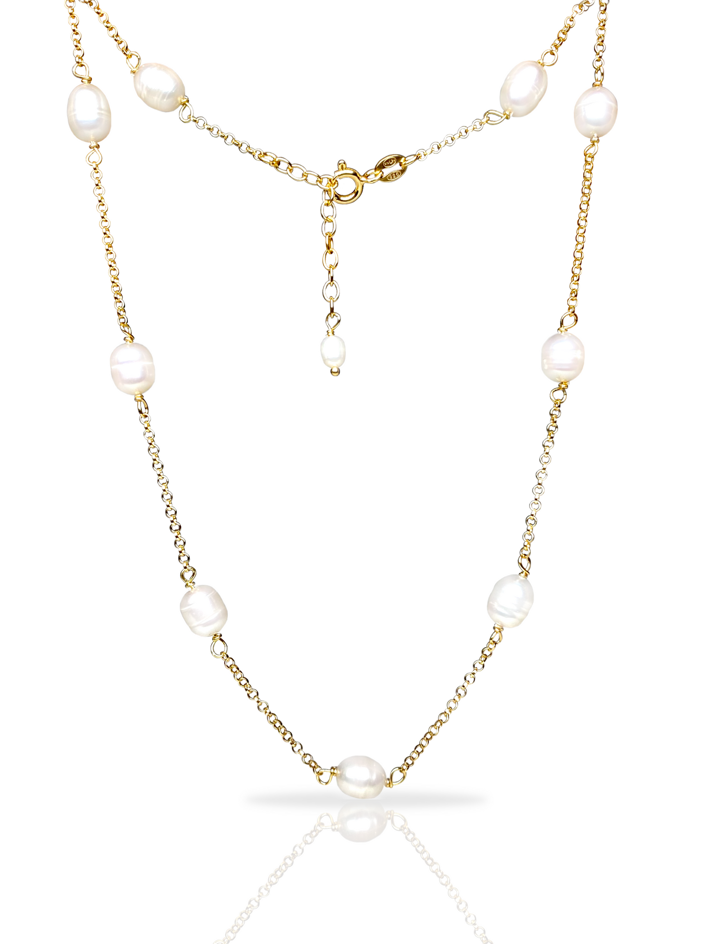 Aarteeni-kaulakoru, helmi, kullattu hopea