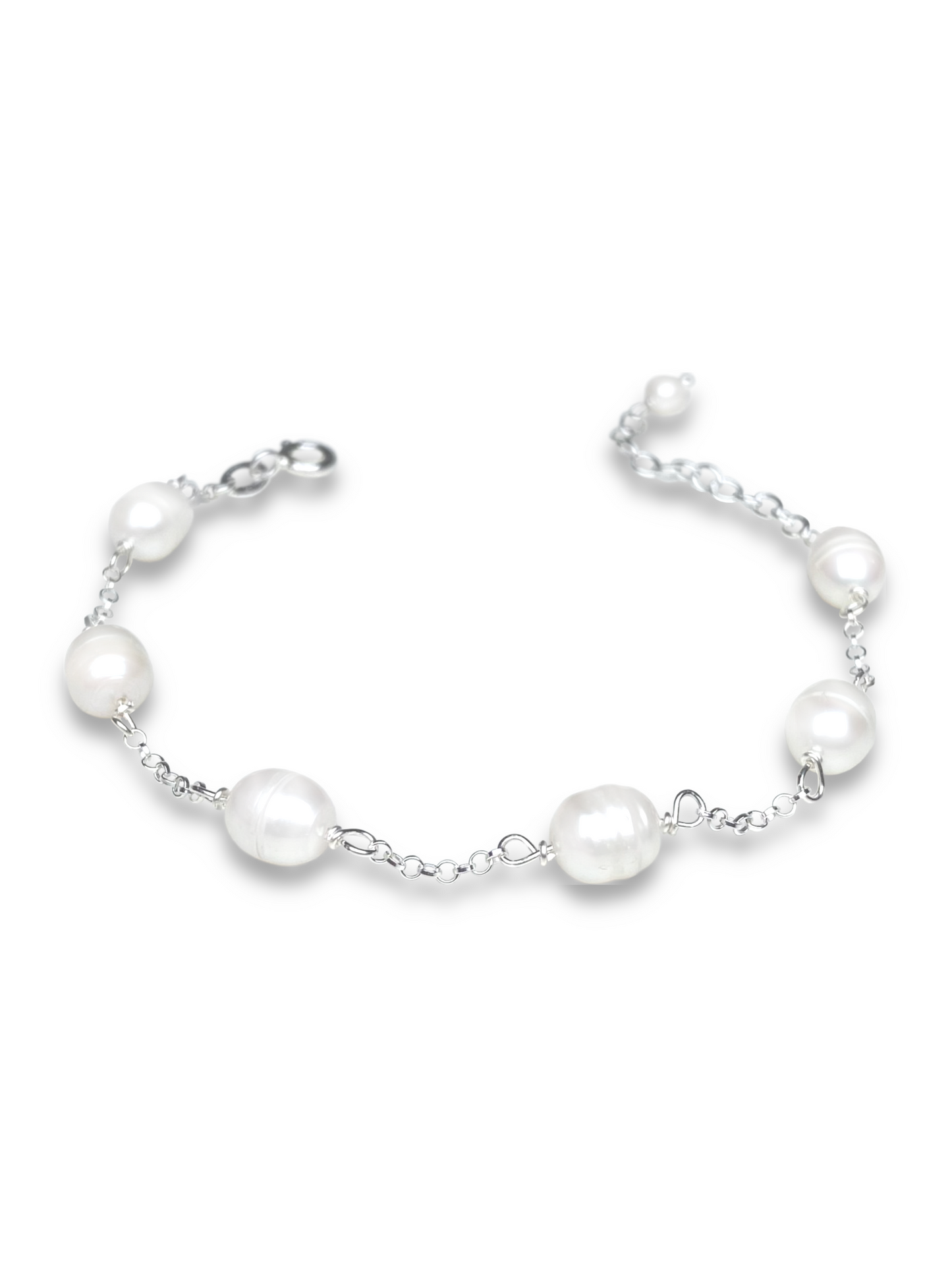 Aarteeni-rannekoru, helmi, hopea