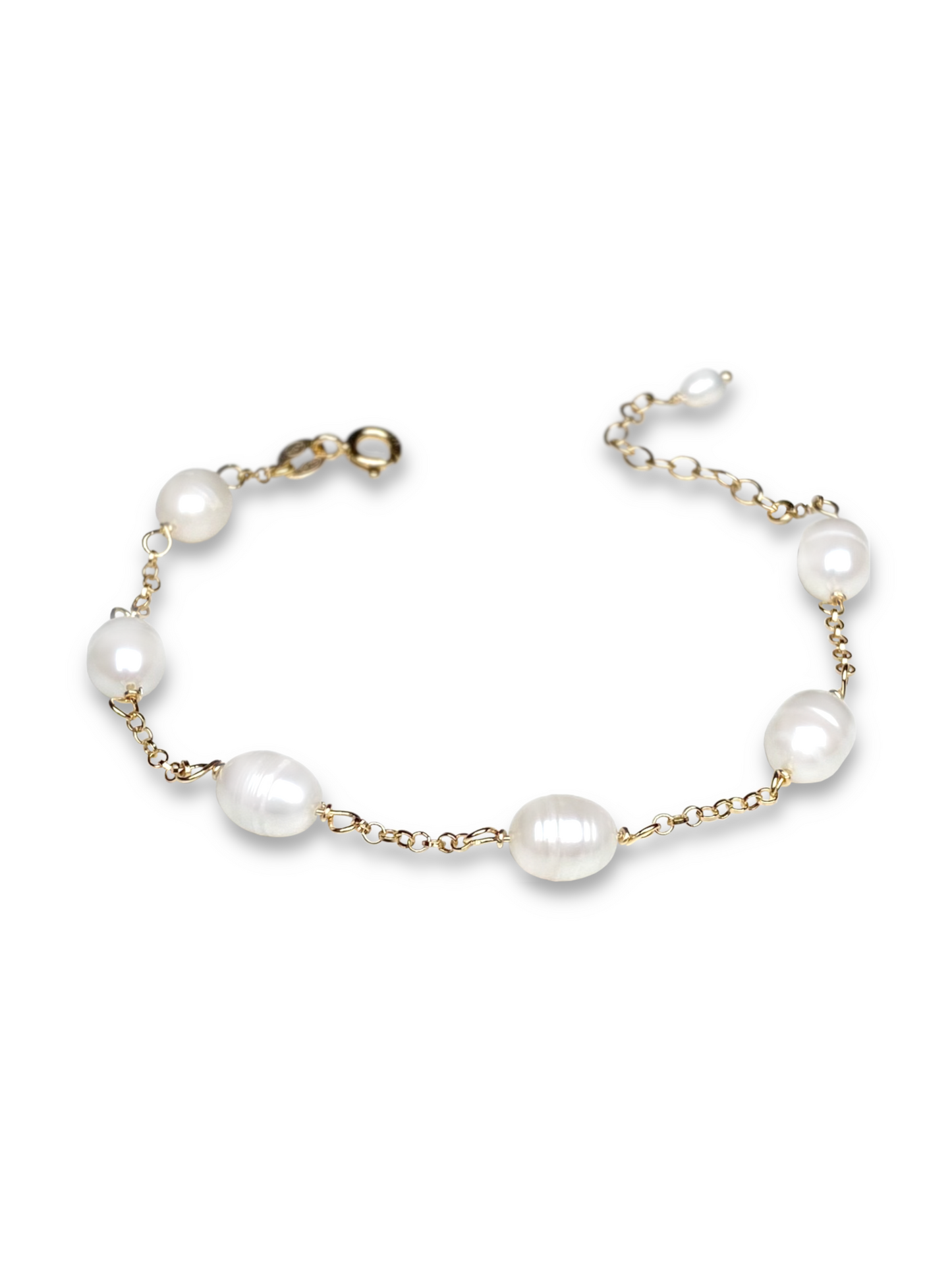 Aarteeni-rannekoru, helmi, kullattu hopea