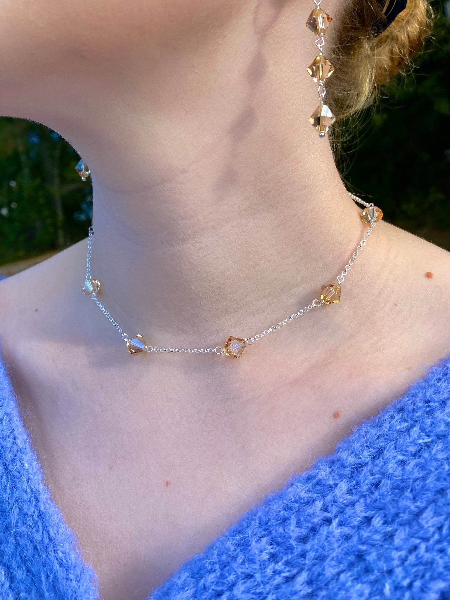 Aarteeni-korusetti, beige, hopea