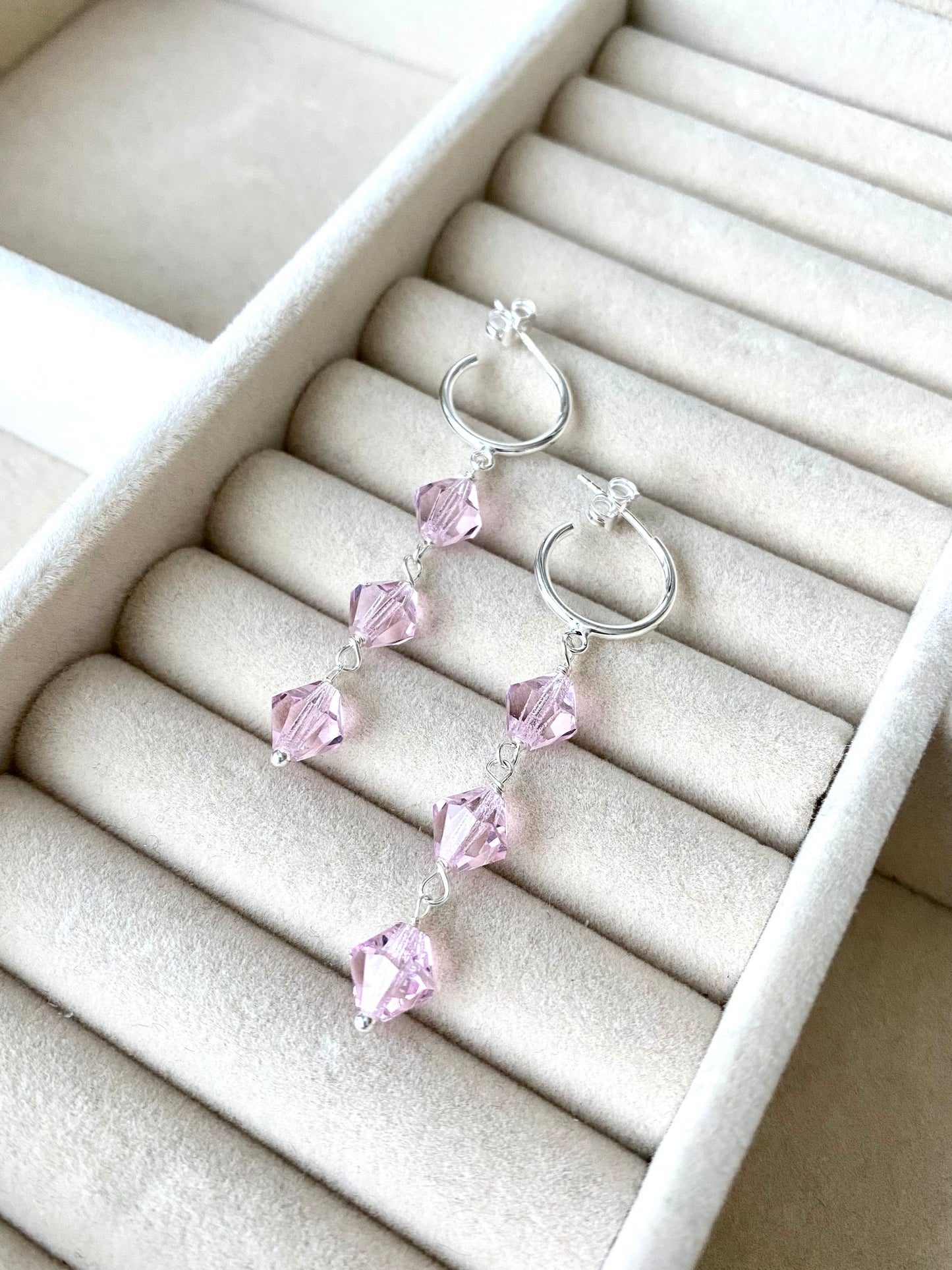 Aarteeni-korusetti, vaaleanpunainen, hopea