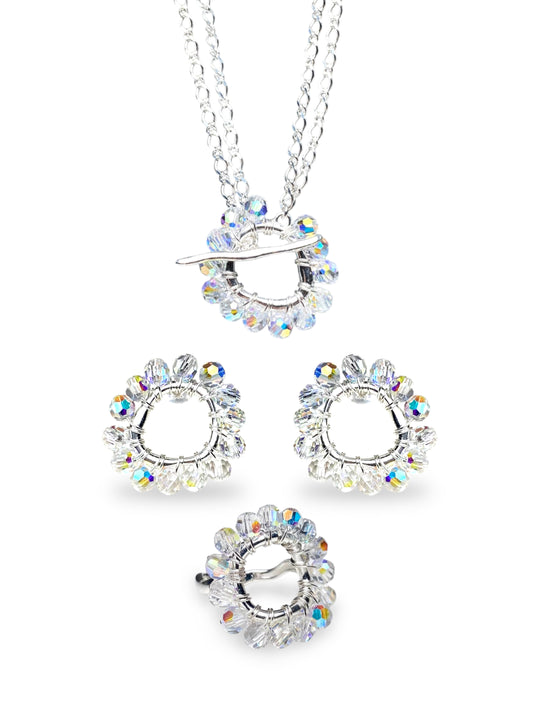 Lumen-korusetti, kirkas, hopea