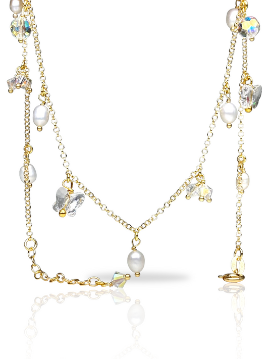 Mini Mini -kaulakoru, kullattu hopea