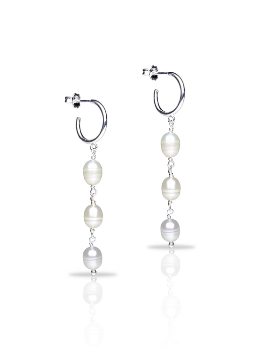 Aarteeni-korvakorut, helmi, hopea