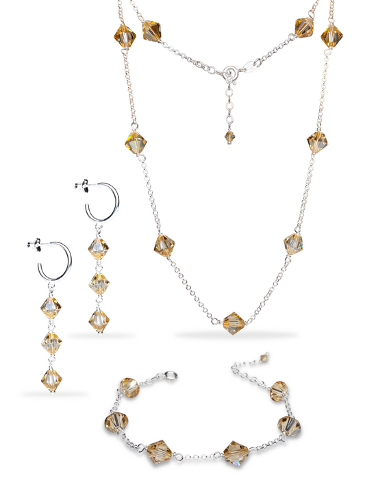 Aarteeni-korusetti, beige, hopea