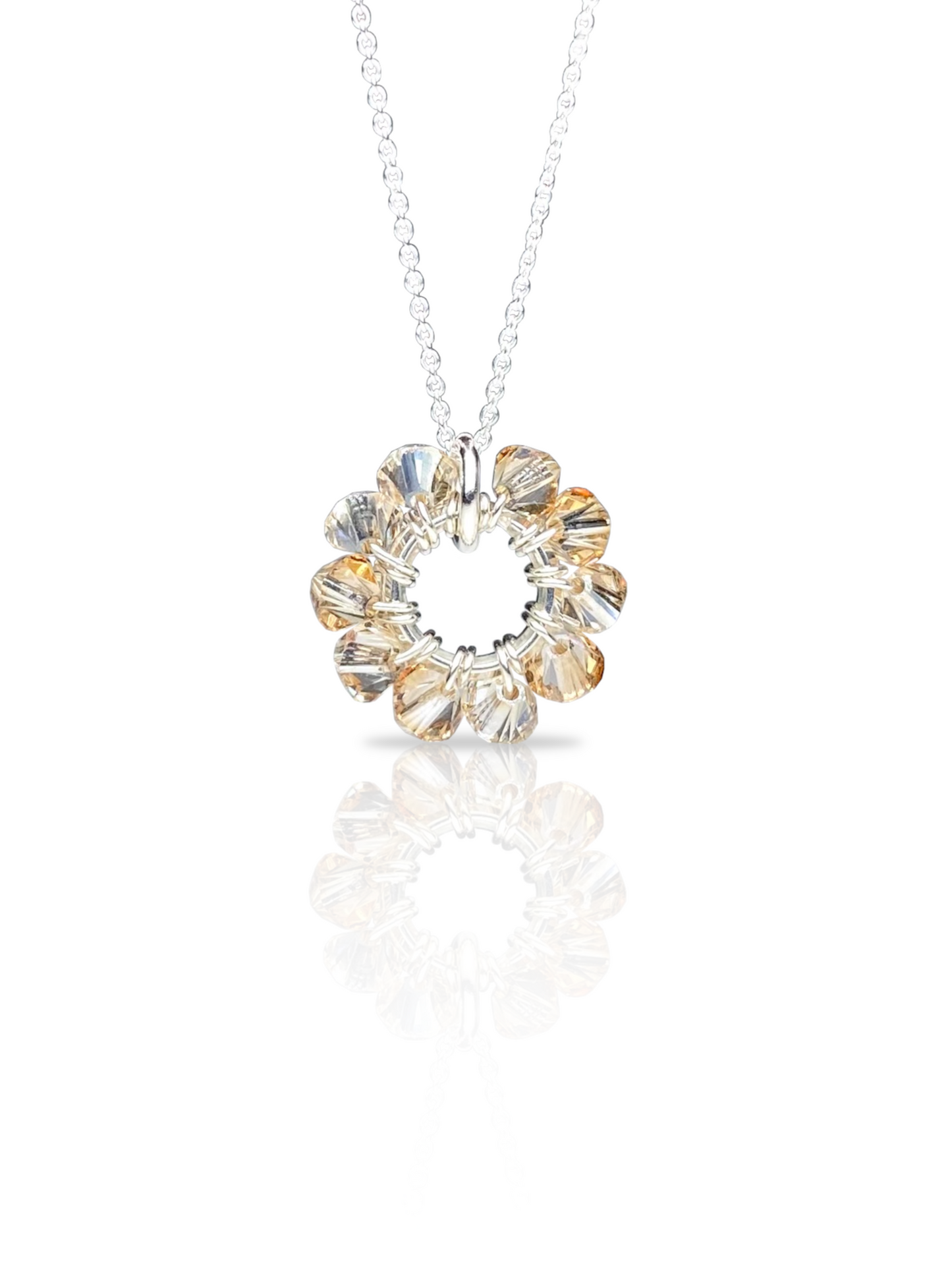 Soolorengas-kaulakoru, beige, hopea